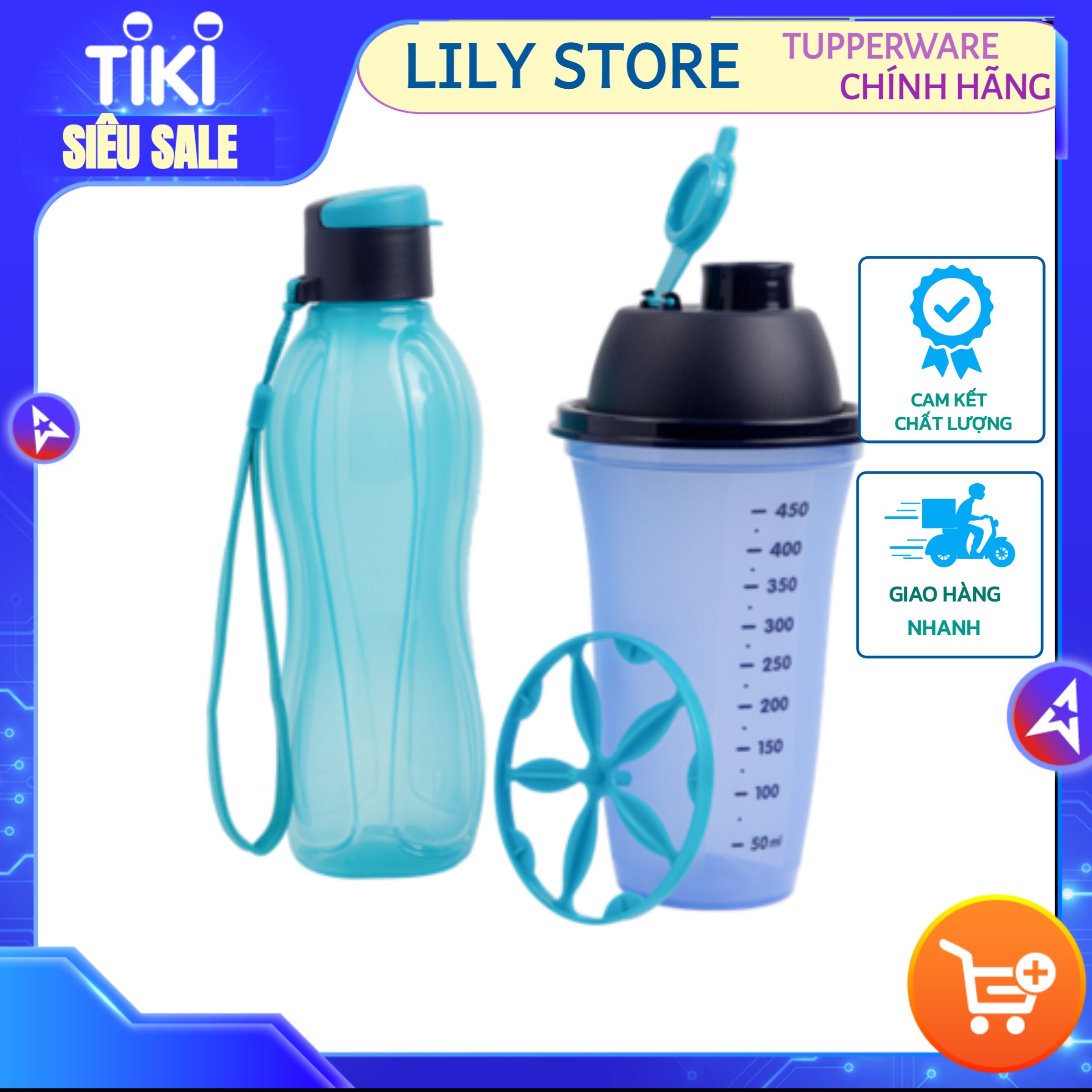 Set Bình Shake N Go Tupperware