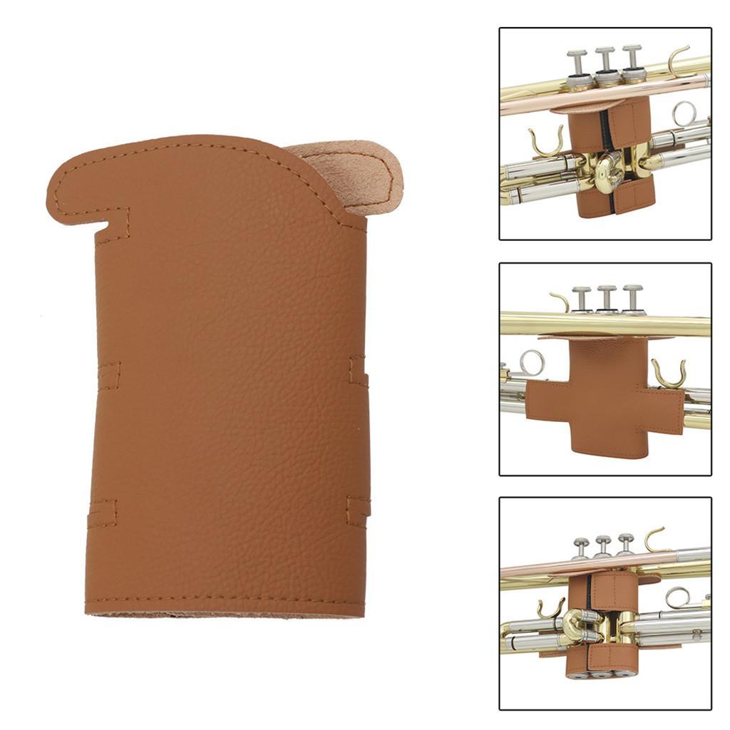 Brown Protection Custom Faux Leather Cover  Guard for Trumpet Parts