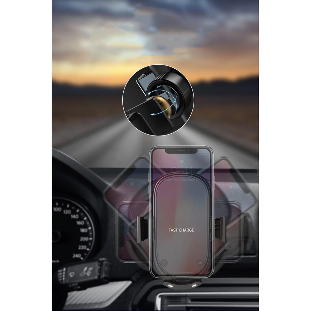 Wireless Car Charger Fast Qi Charging Pad Phone Holder for iphone Samsung