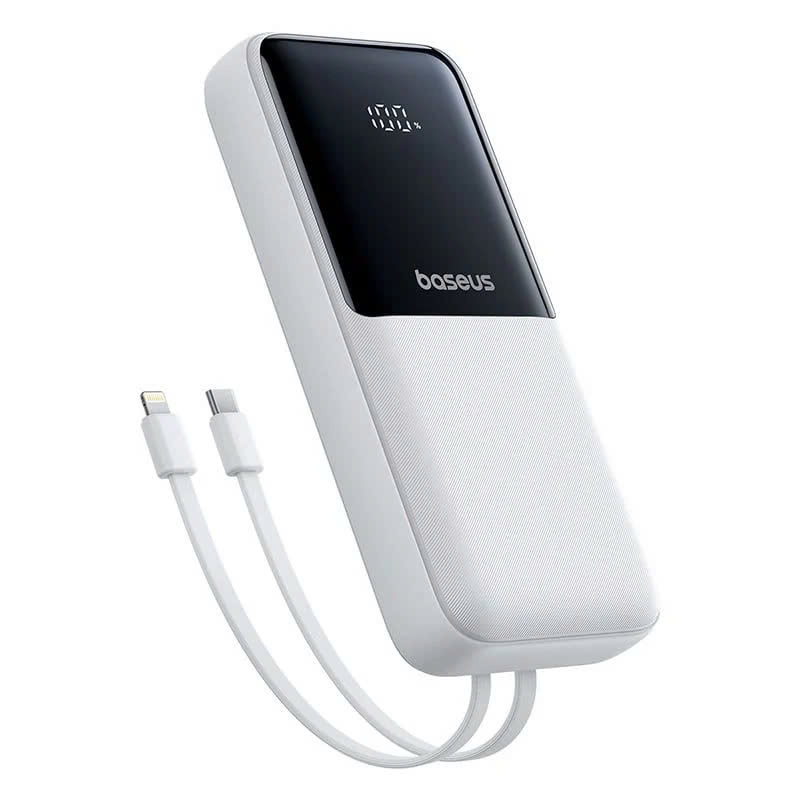 Pin Sạc Dự Phòng Baseus Lipow Dual-Cable 20000mAh 22.5W (Digital Display, With USB to C 3A 0.2m) hàng chính hãng