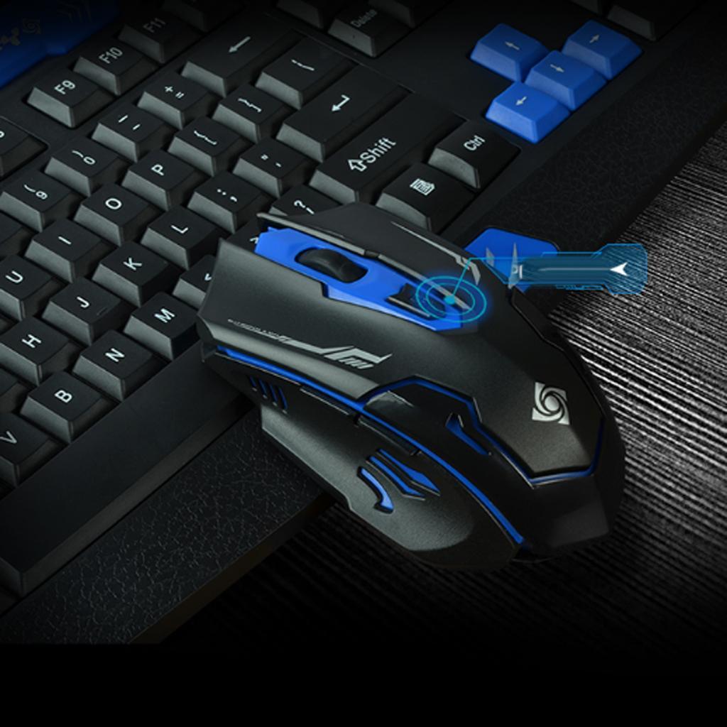 Wireless Gaming Keyboard and Mouse Set for PC With Mouse Pad