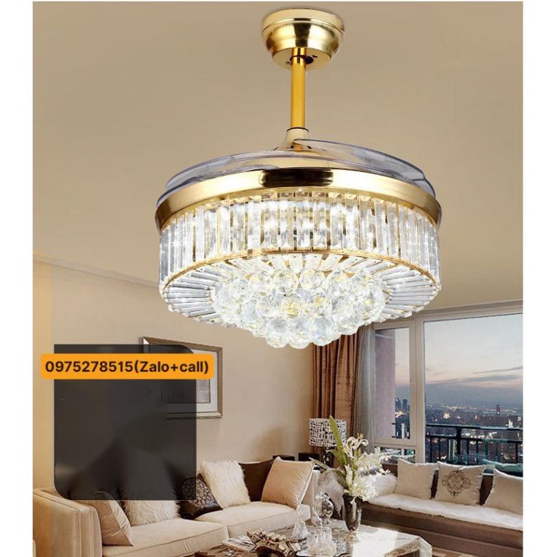 Quạt Trần nguyên nhân Công Lõi Đồn tiết kiệm ngân sách Điện, Có Đèn LED, Có Điều không chạm Tặng Móc cao su đặc treo quạ