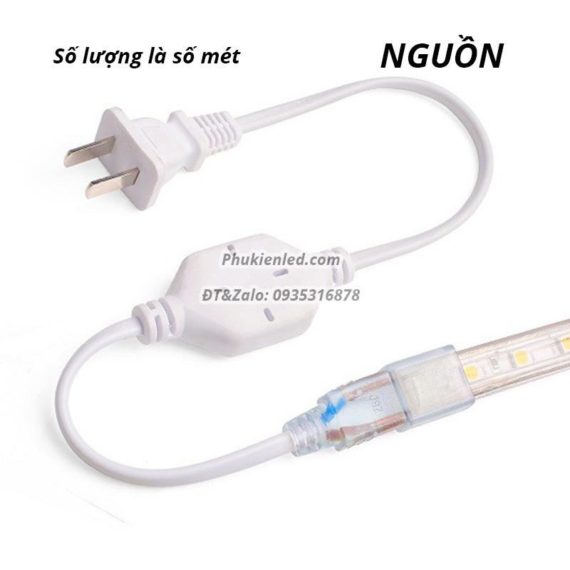 Đèn Led dây đôi chống nước ống nhựa 220V (bán theo m) 10m trở lên Tặng Nguồn - Đèn Led quấn cây dây đôi 2835