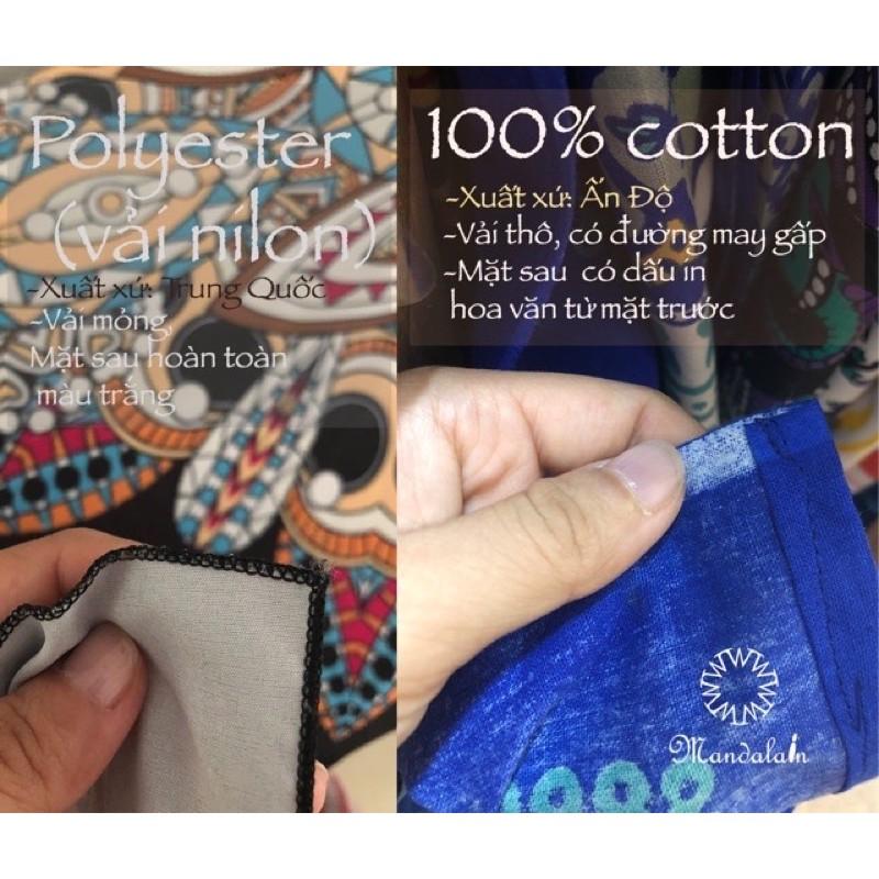 Khăn treo trang trí Mandala Ấn Độ 100% Cotton 2m1 X 2m4