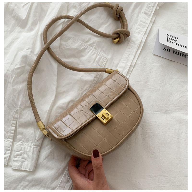 SMOOZA Mới Nữ Túi Vân Cá Sấu 2021 In Túi Yên Xe Túi Chất Liệu Da PU Tay Túi Thời Trang Kẹo Màu Túi