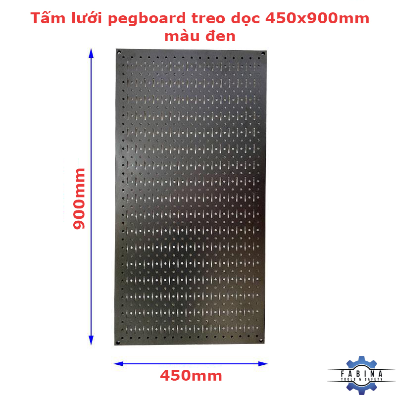 Tấm lưới pegboard treo dọc 45x90cm màu đen đa năng