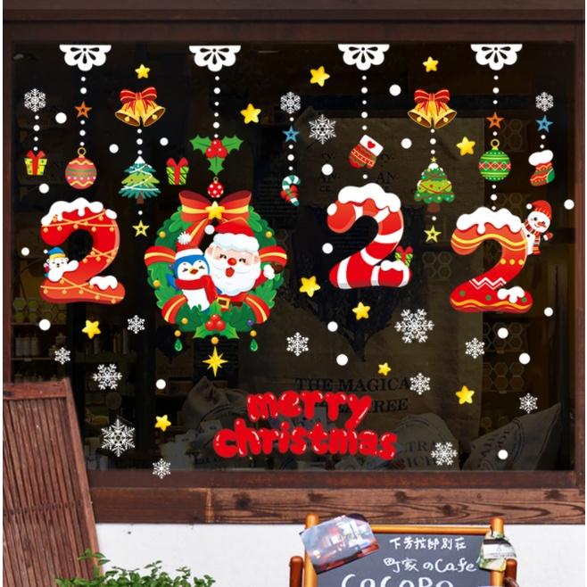 Decal trang trí Noel Hít Tĩnh Điện - Combo Noel đầy màu sắc dễ thương ( Nhiều mẫu )