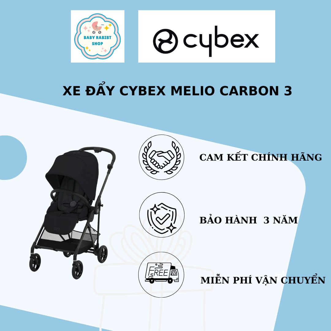 XE ĐẨY GẤP GỌN CYBEX MELIO 3 - Frame Carbon