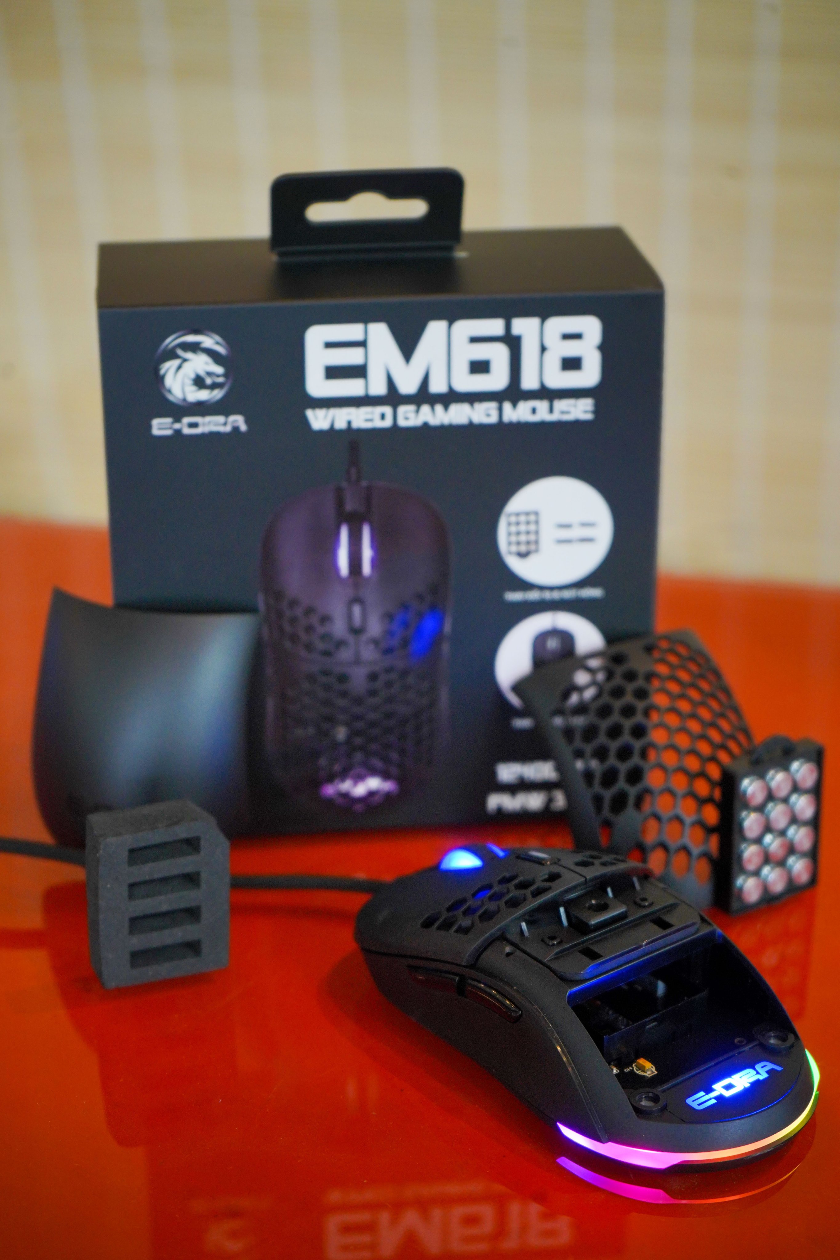 Chuột gaming E-DRA EM618 Led RGB - Hàng chính hãng