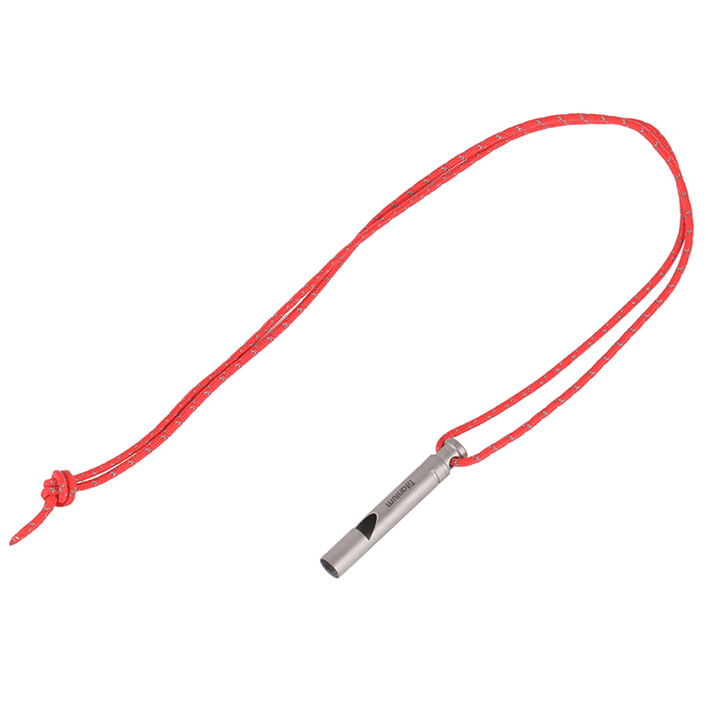 Còi Khẩn Cấp Bằng Titanium Siêu Nhẹ Có Dây Cắm Trại Dã Ngoại Đi Bộ Đường Dài