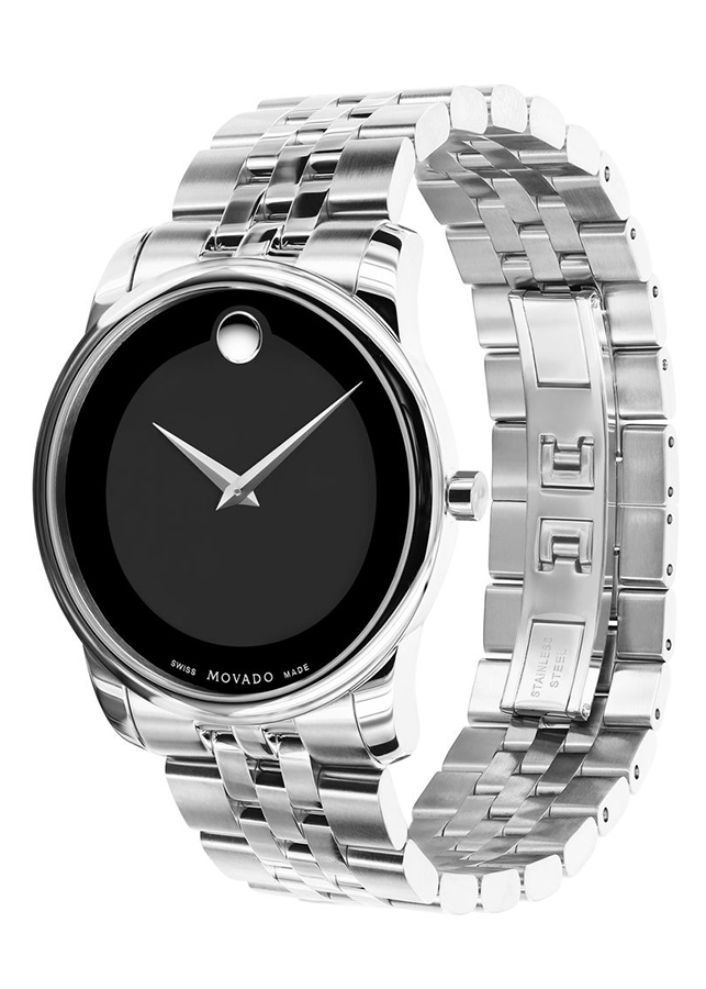 Đồng Hồ Nam Dây Kim Loại Movado 0606504 (40mm) - Mặt Đen