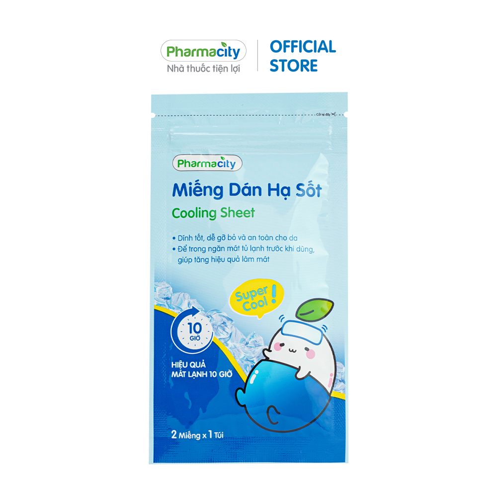 Miếng dán hạ sốt cho bé Pharmacity (Hộp 6 miếng)