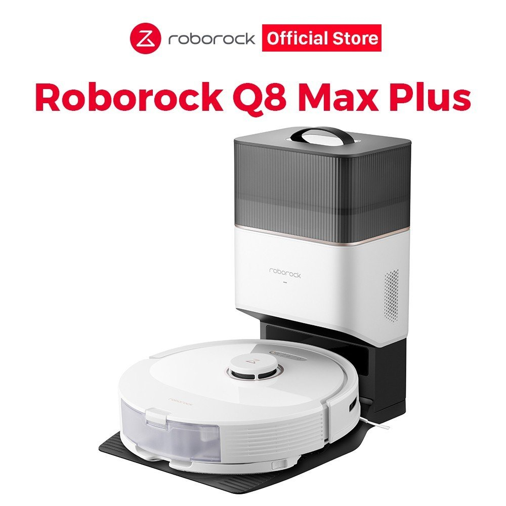 Robot Hút Bụi Lau Nhà Roborock Q8 Max Plus - Lực Hút 5500Pa - Chổi Cuộn Kép - Hàng Chính Hãng - Bảo Hành 24 Tháng