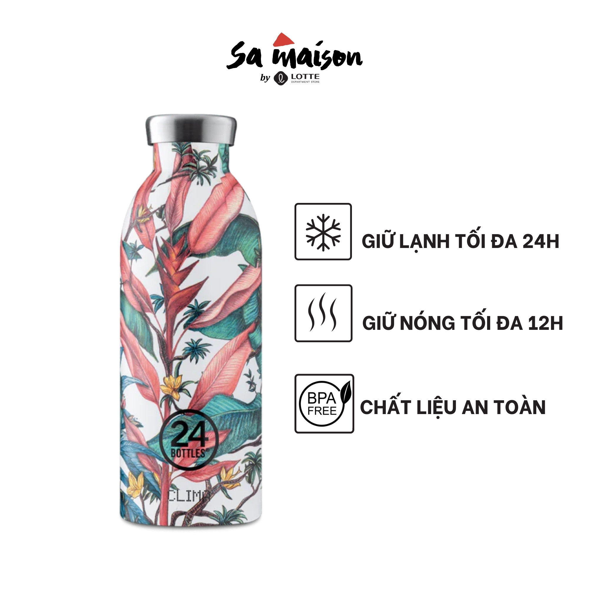 Bình giữ nhiệt chân không 24 Bottles Clima Pure Love 500ml