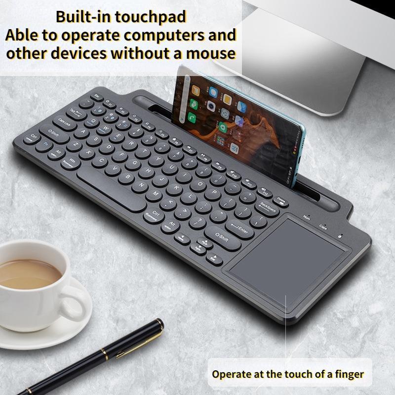 Bàn Phím Bluetooth Không Dây 2.4G Kèm Bàn Phím Cảm Ứng Thông Minh Cho Windows Laptop PC TV