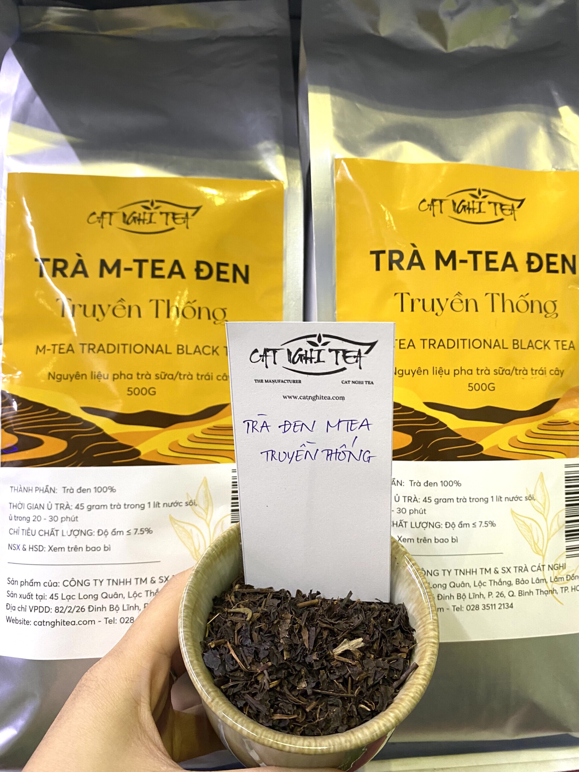 Trà đen Truyền Thống [500g - Vị đậm đà] Trà đen CAT NGHI TEA, Nguyên liệu chuẩn pha trà sữa và trà trái cây thơm ngon