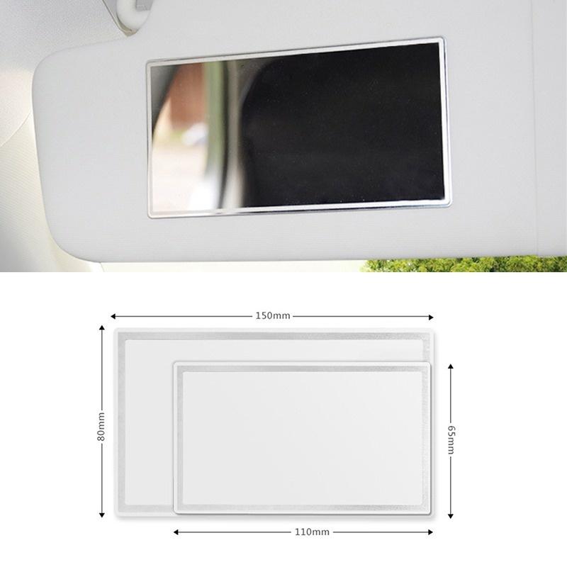 Gương Trang Điểm Bằng Thép Không Gỉ Dán Kính Chiếu Hậu Xe Hơi Tiện Dụng