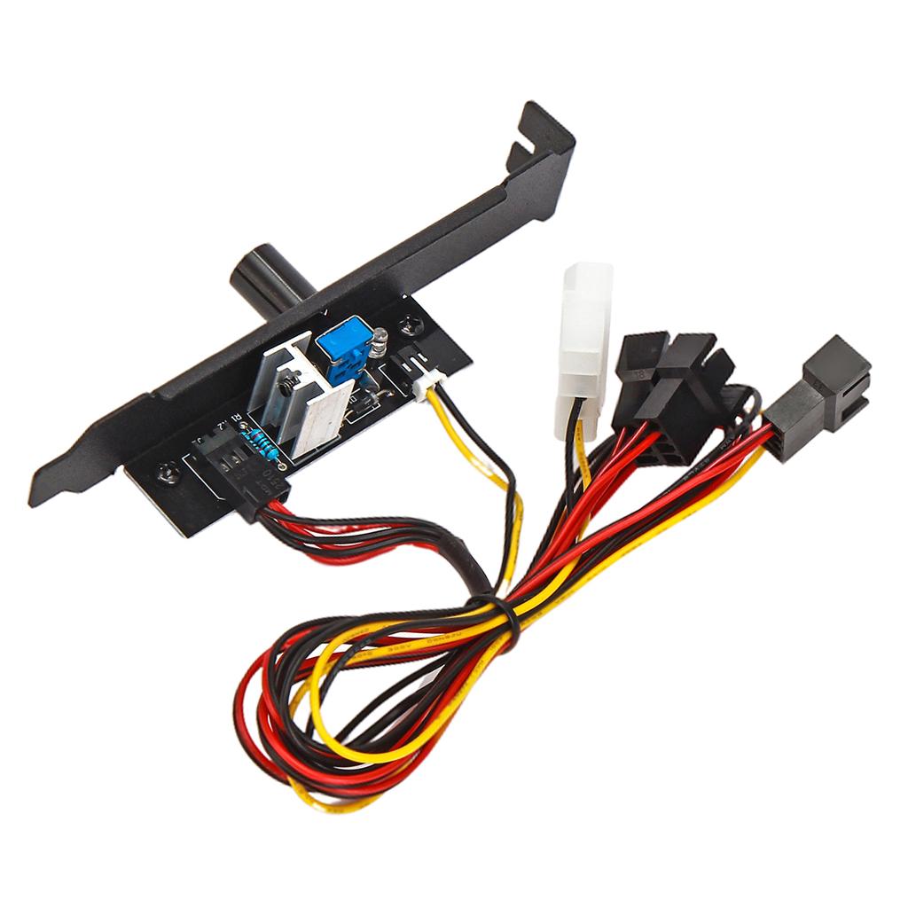 2xCooler Cooling Fan Speed Controller 3 Channels 3pin PC 12V Power PCI Bracket