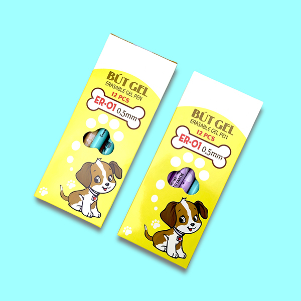 Bút gel xóa được hàng Việt Nam chất lượng tốt , 1 hộp 12 cây mực xanh và tím