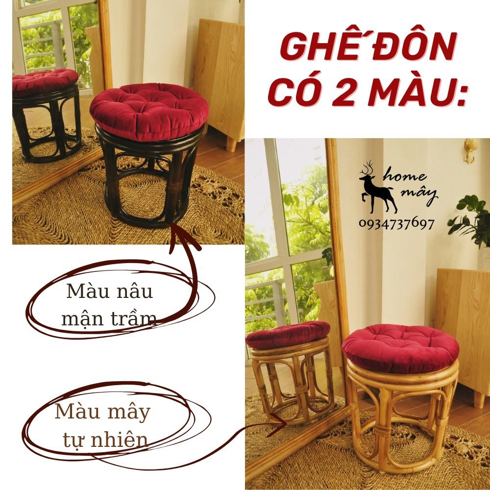 Ghế mây thư giãn bập bênh ngoài trời kèm nệm chuẩn kích thước dùng cho người lớn đọc sách