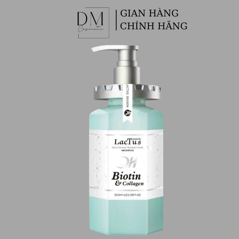 Dầu gội biotin Lactus season giảm tóc gãy rụng, giảm gàu, dầu thừa và bã nhờn 650ml