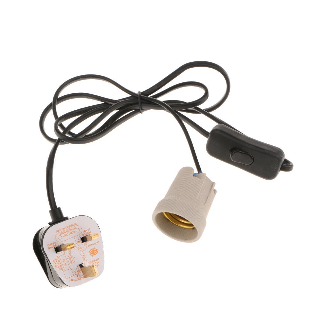 UK Plug E27 Heat Basking Lamp Holder Reptile Infrared Heater Light Socket