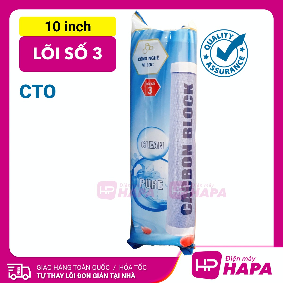 Bộ 3 Lõi Lọc Nước Số 1 2 3 10 inch PP Sediment OCB GAC UDF CTO Block Carbon Chuyên Lọc Thô 10in 1-2-3 Dùng Cho Mọi Máy Lọc Nước R.O Karofi, Sunhouse, Kangaroo, Philips, Daikiosan, Prowatech, AquaYaki, Vithaco, Aqualife... - Có Bán Sỉ, Hàng Chất Lượng