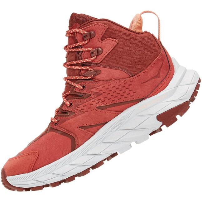 HOKA Anacapa Mid GTX Hiking Boots, Giày thể thao địa hình chính hã.ng màu đỏ size 39.5