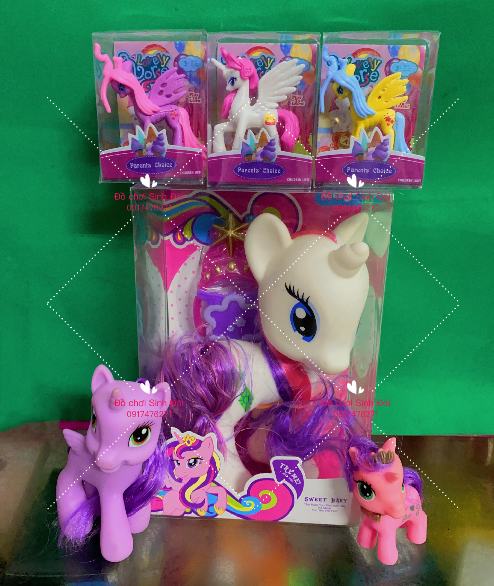 Mô hình ngựa pony - bộ 6 con mẫu mới