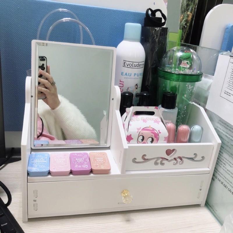 ️Kệ Mỹ Phẩm️ Mini, Kệ Để Đồ Trang Điểm Có Kèm Gương