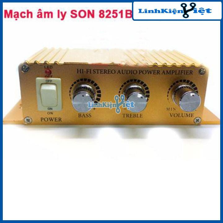 Âm ly SON 8251B - Vỏ Nhôm 12V - Load 4Ω-8Ω