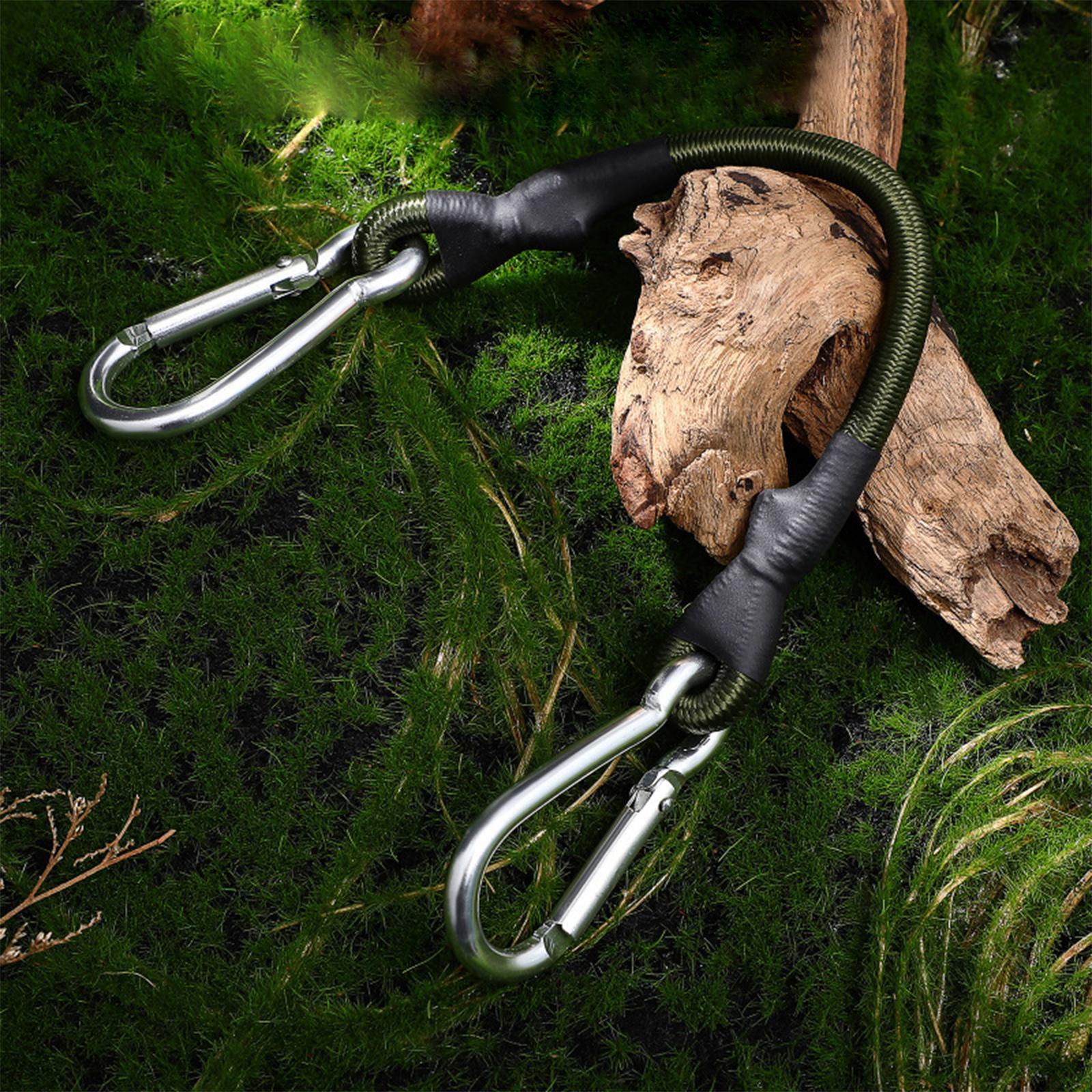 Bungee Cords with Carabiner Hooks Elastic Rope Luggage Straps Multifunction Sturdy Bungee Rope Ties for Outdoor Camping Motorcycle Accessory
