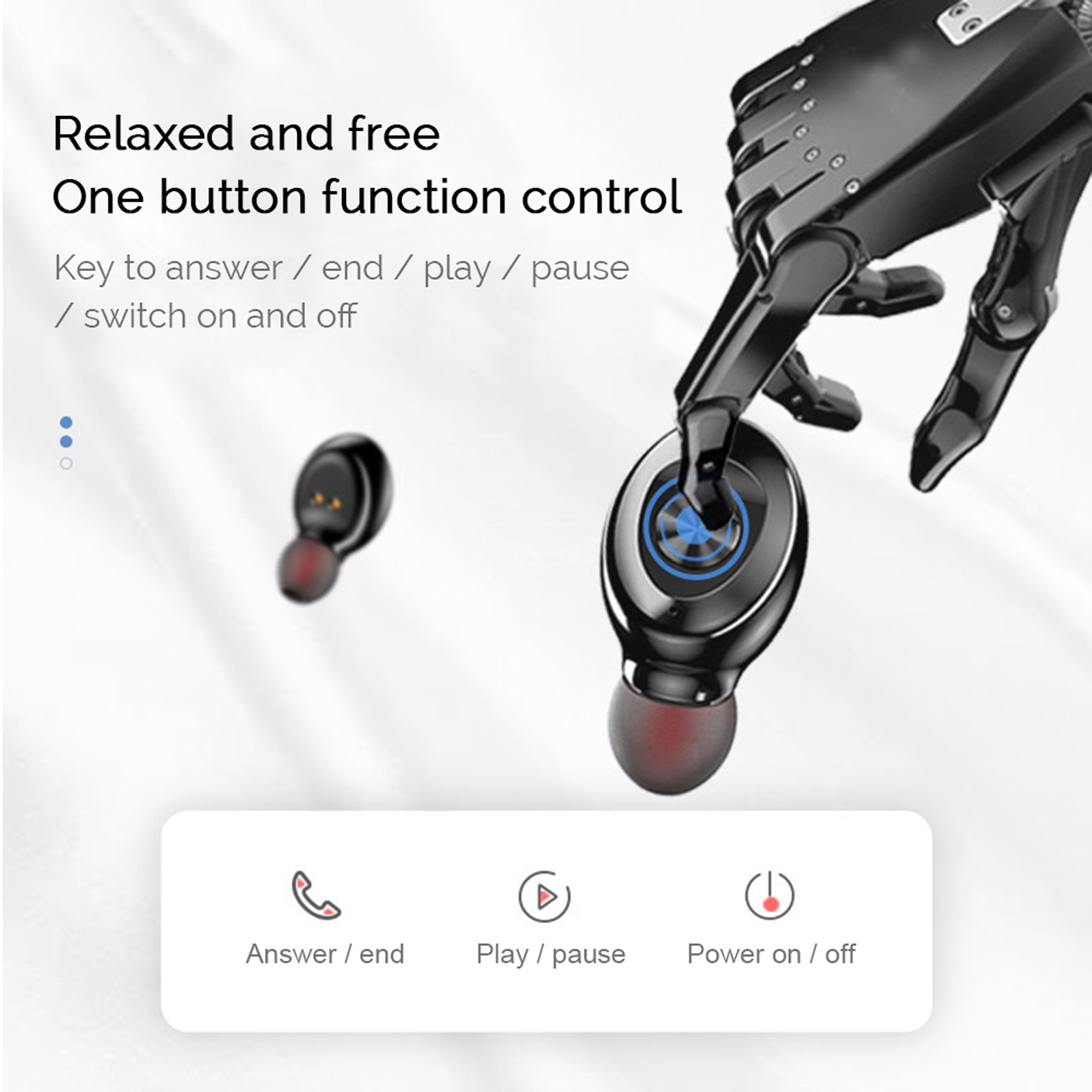 Tai Nghe Nhét Tai Không Dây TWS Bluetooth 5.0 với Mi tự động Pairing