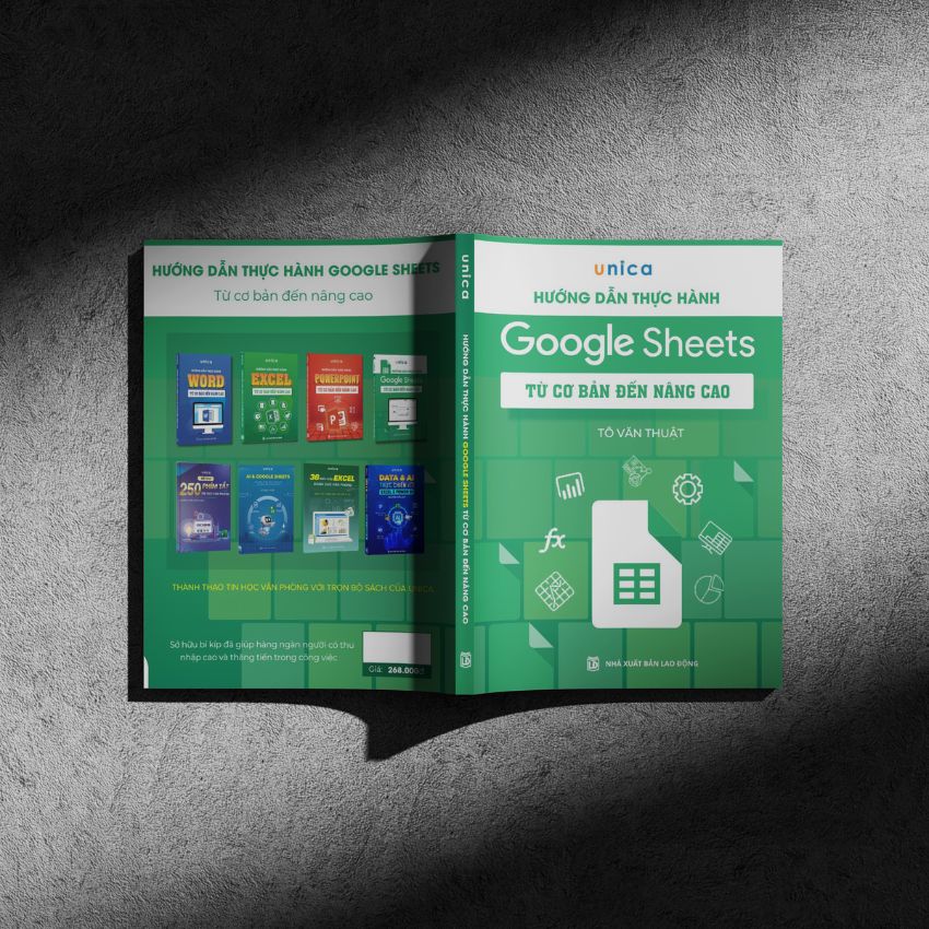 Combo 2 Sách PowerPoint - Google Sheets Thành Thạo Tin Học Văn Phòng Unica Kèm Video Bài Giảng