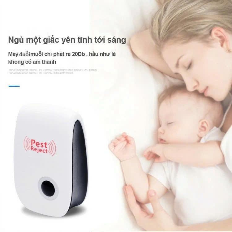 Combo 2 Máy đuổi côn trùng bằng sóng siêu âm.Máy đuổi ruồi muỗi. Máy đuổi chuột, đuổi muỗi, thiết bị đuổi côn trùng Pest Reject Đèn Bắt Muỗi Máy Đuổi