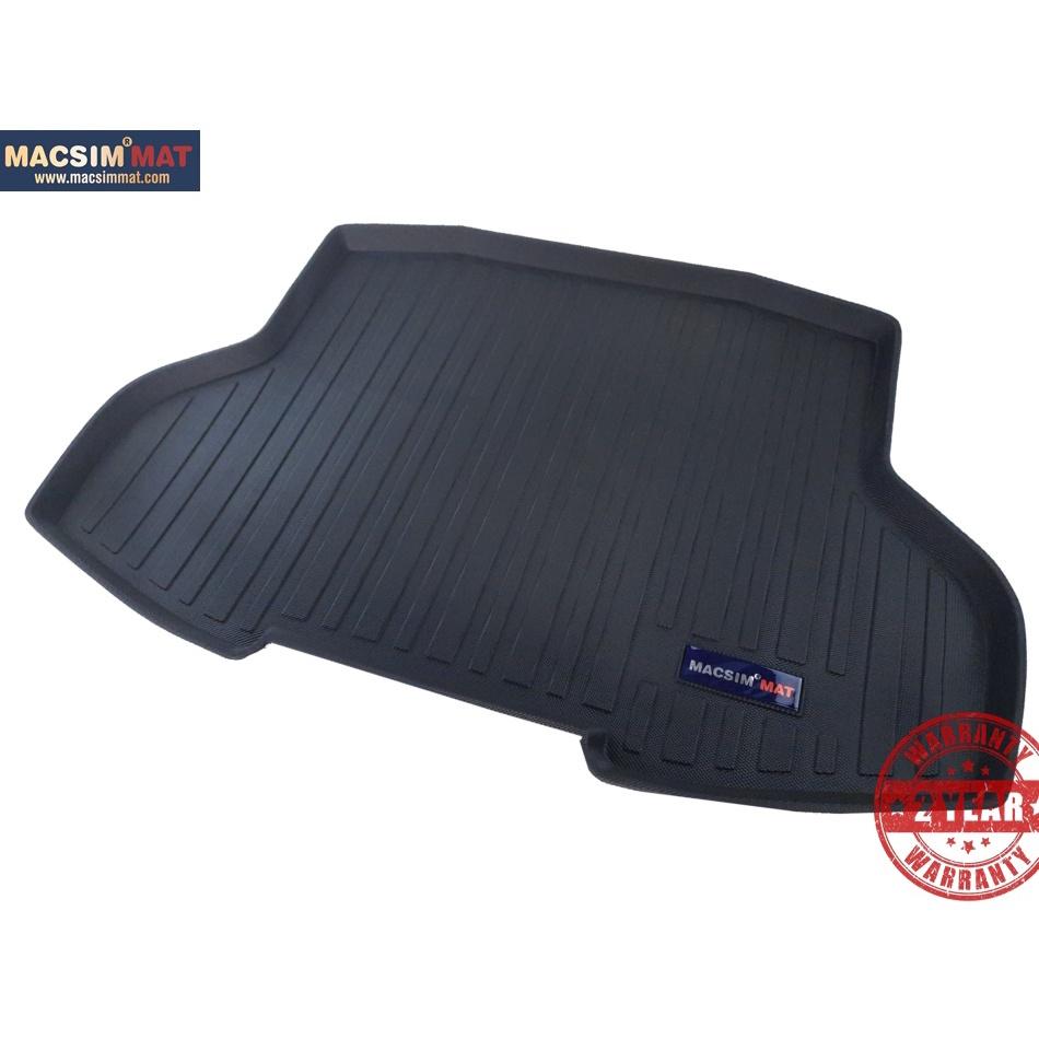 Thảm lót cốp xe ô tô Honda Civic 2016-2019 nhãn hiệu Macsim chất liệu TPV màu đen hàng loại 2