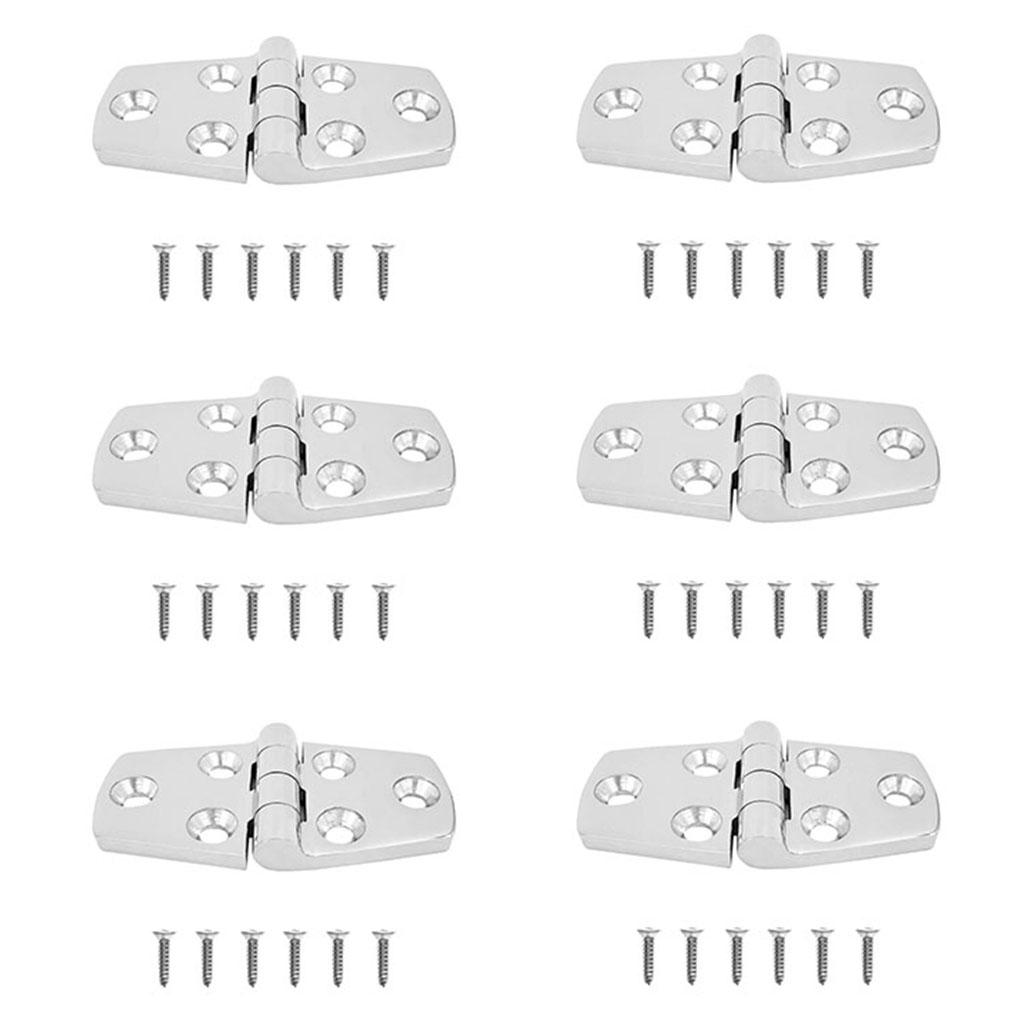 6x Thép Không Gỉ Mềm Thuyền Xe Du Thuyền Cửa Nở Cabin Bản Lề Phần Cứng