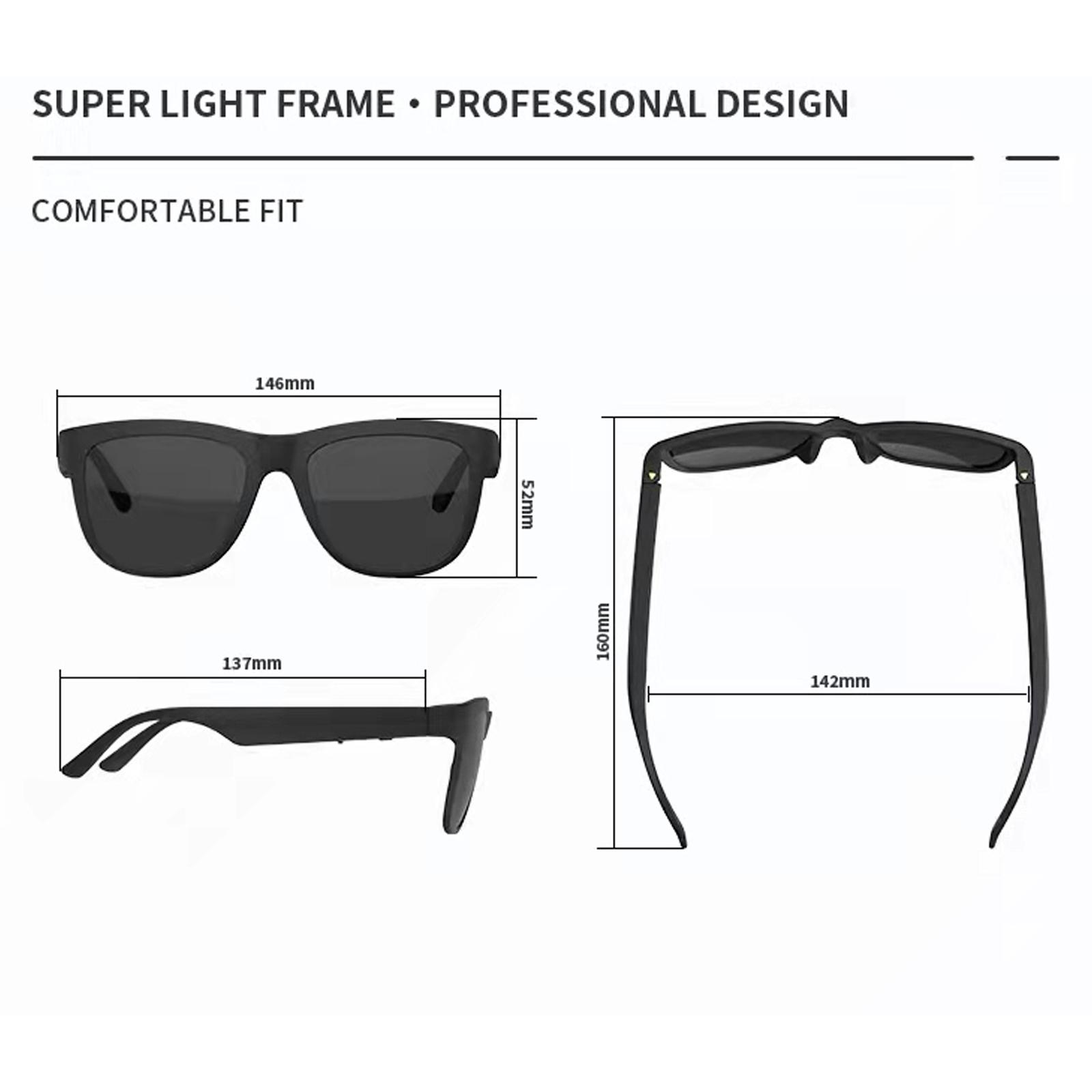 GS01 Smart Sunglasses Wireless BT5.0 Stereo Headset Music Audio Outdoor Cycling Sunglasses Headphones With Mic