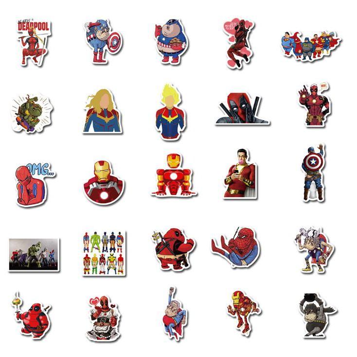 Sticker dán cao cấp SIÊU ANH HÙNG VUI NHỘN Cực COOL ms#80