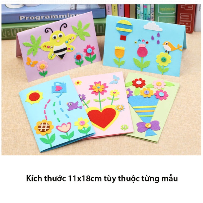 Set 5 thiệp chúc mừng handmade - quà tặng bạn bè người thân ý nghĩa