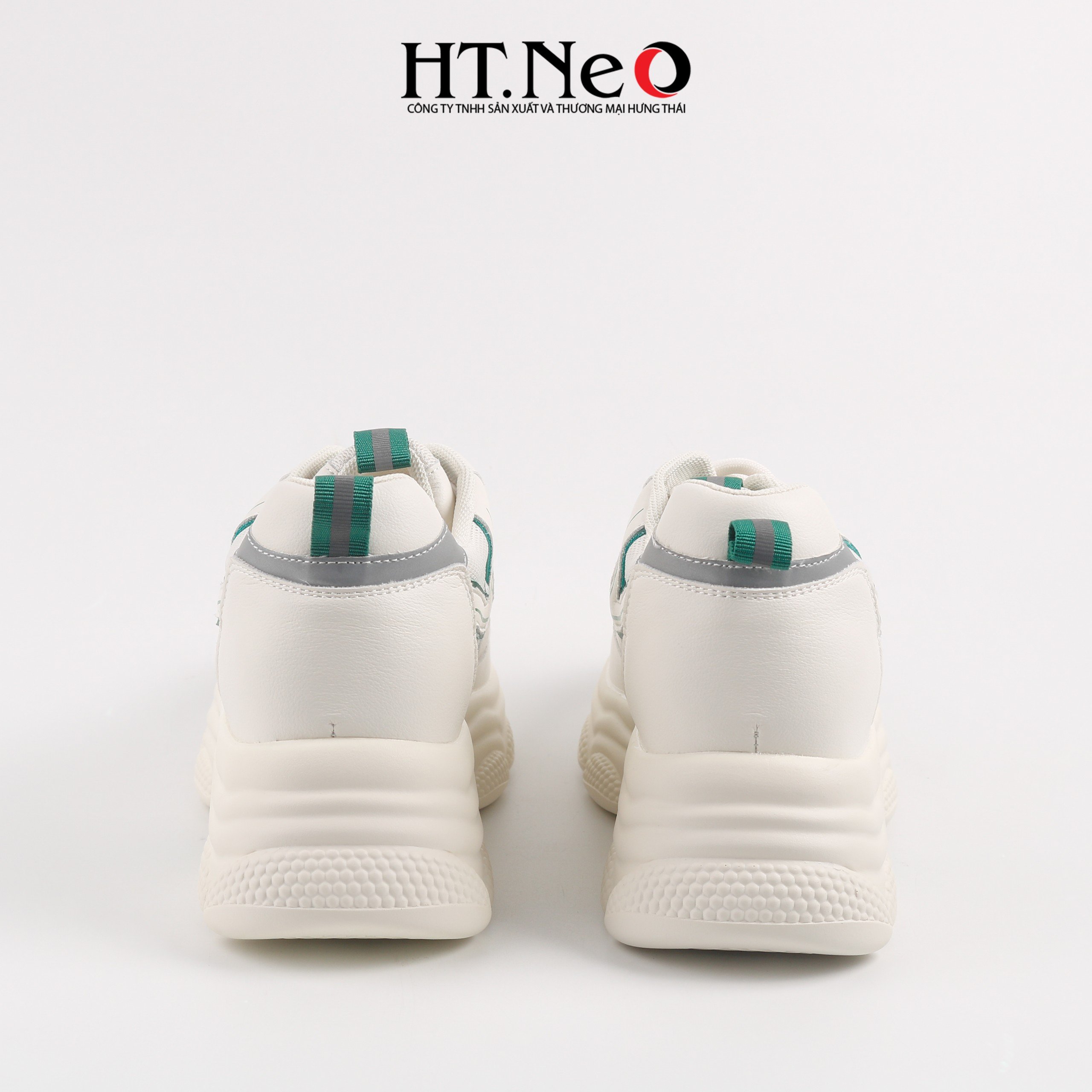 Giày thể thao, giày sneaker nữ đế cao su đúc, đế cao, chất liệu da kết hợp vải lưới, kiểu dáng trẻ trung, đi êm chân, thoải mái TTN09