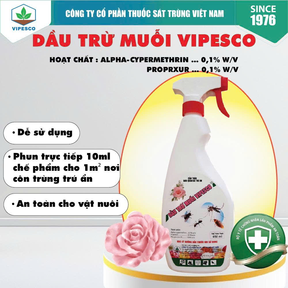 DẦU TRỪ MUỖI CÓ VÒI HOA HỒNG (650ml)