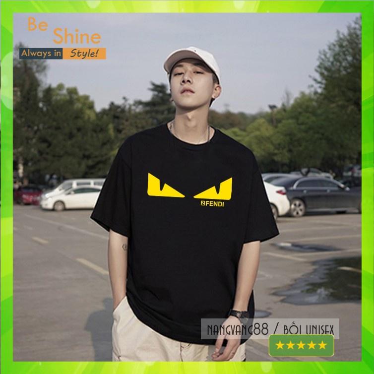 Áo Thun Unisex Form Rộng Mắt Cáo Cực Ngầu DCV In Nhũ Vàng Độc Đáo - Áo Phông Tay Lỡ Cotton Cổ Tròn - Beshine Clothing