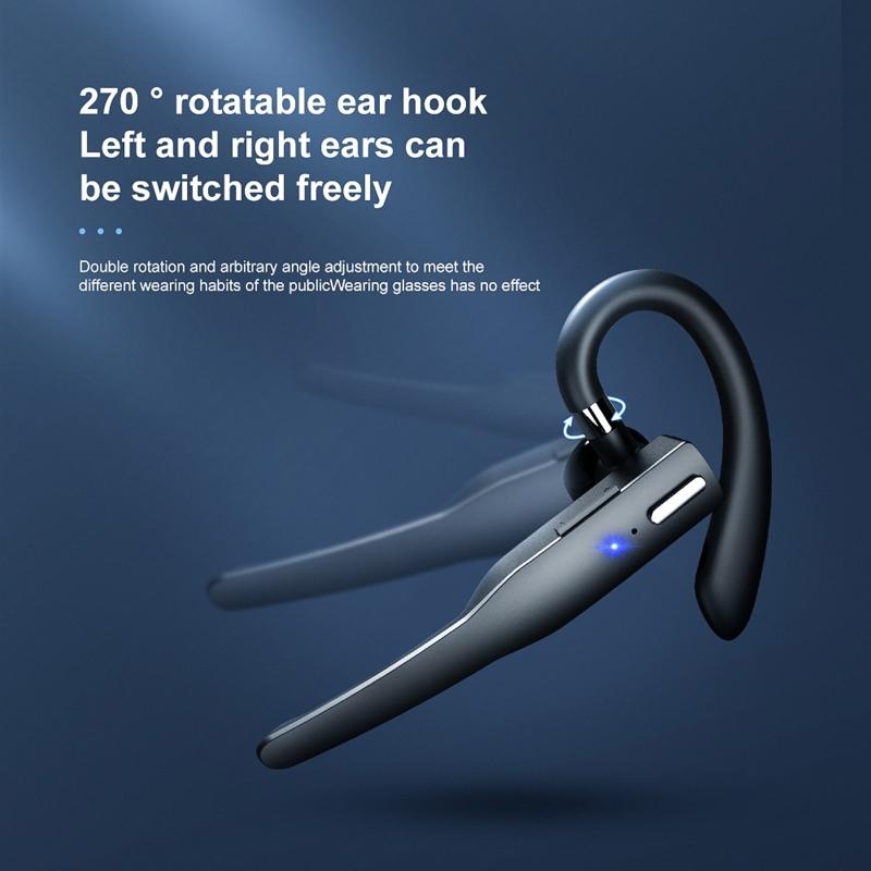 YYK525 Tai nghe không dây tương thích với Bluetooth Tai nghe rảnh tay dành cho doanh nghiệp Tai nghe mini Tai nghe nhét tai tích hợp Mic cho lái xe ô tô Màu sắc: 7HH804170-A