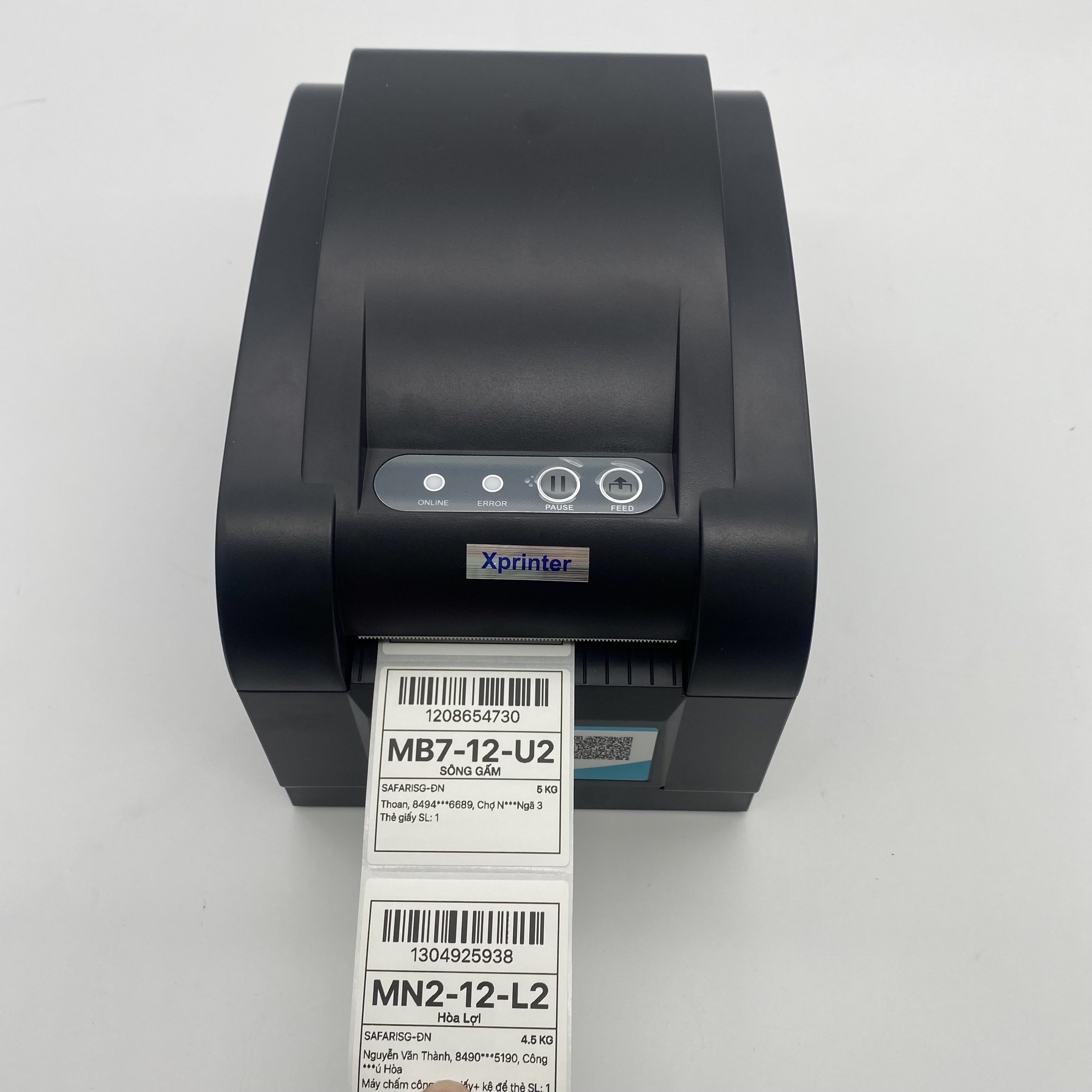 Máy In Mã Vạch Cao Cấp Xprinter XP-350BM In Nhiệt Tem Nhãn, Tem Trà Sữa - Hàng Chính Hãng