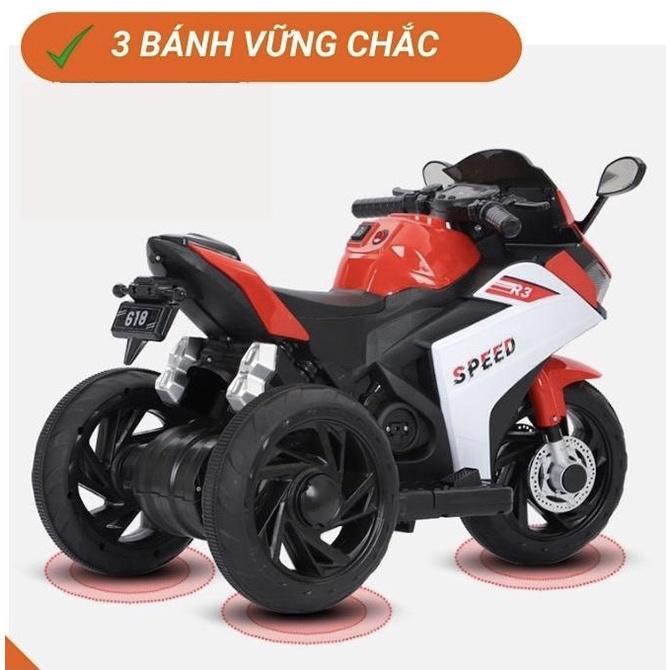 Xe điện trẻ em, xe phân khối lớn R3 sử dụng chân ga