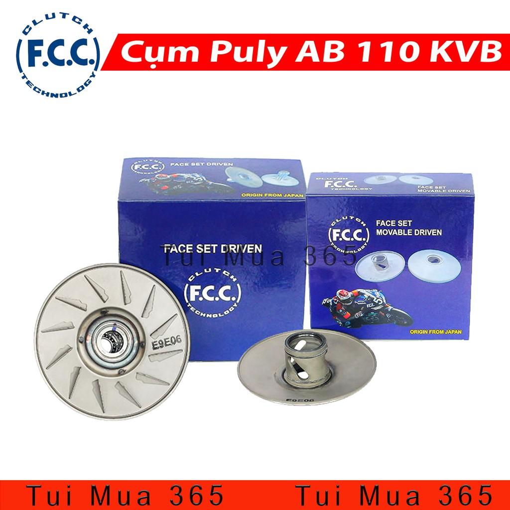 Cụm Puly FCC Nồi Sau Xe AirBlade 110, Chủ Động và Bị Động, Tặng Chốt và Con Lăn Dẫn Hướng Exedy