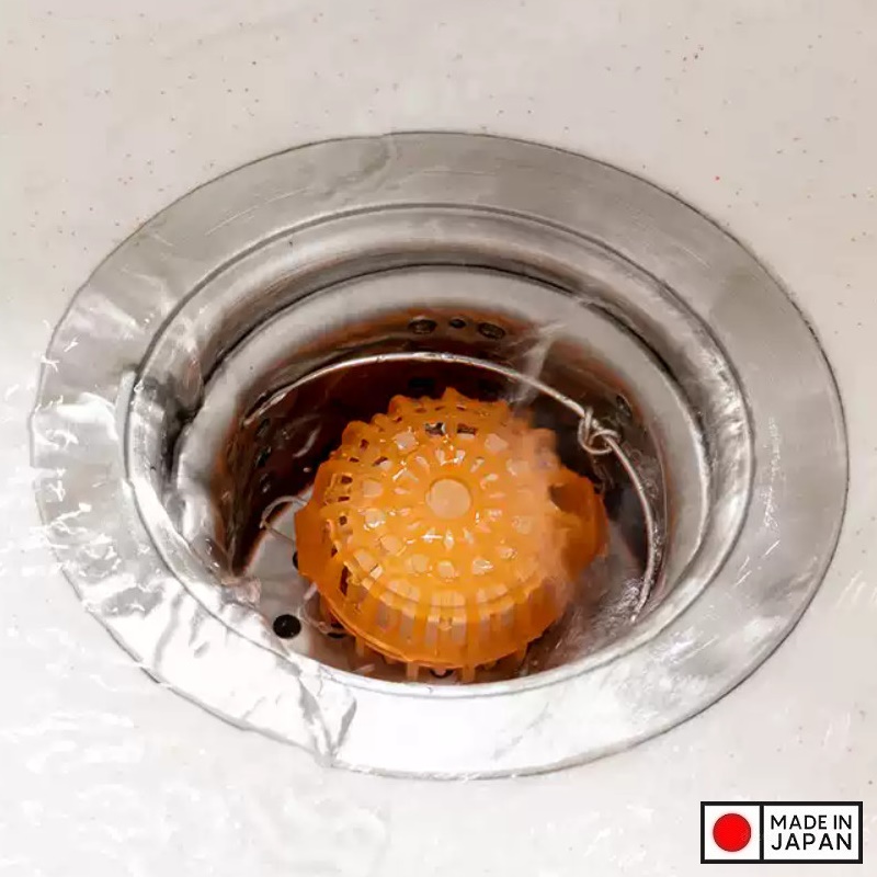 Viên diệt khuẩn, khử mùi hôi bồn rửa - Hương cam - Hàng Nội Địa Nhật Bản