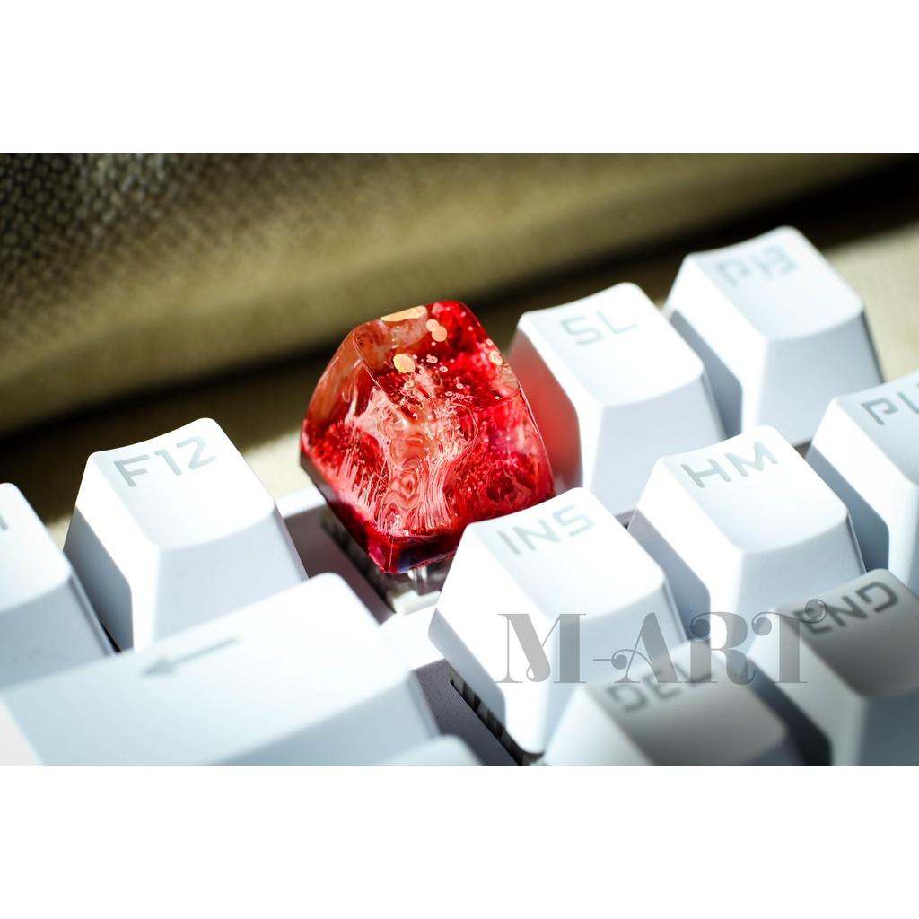 &quot;Nút dành cho Bàn Phím Cơ&quot; chủ đề Red Texture Xuyên Led - Red Texture resin keycap