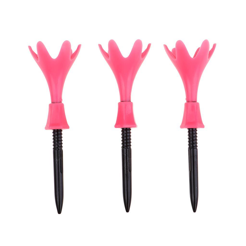 2-3 of Pcs Adjustable golf professional tees Rotatable golf professional tees Golf Tee Set Pink